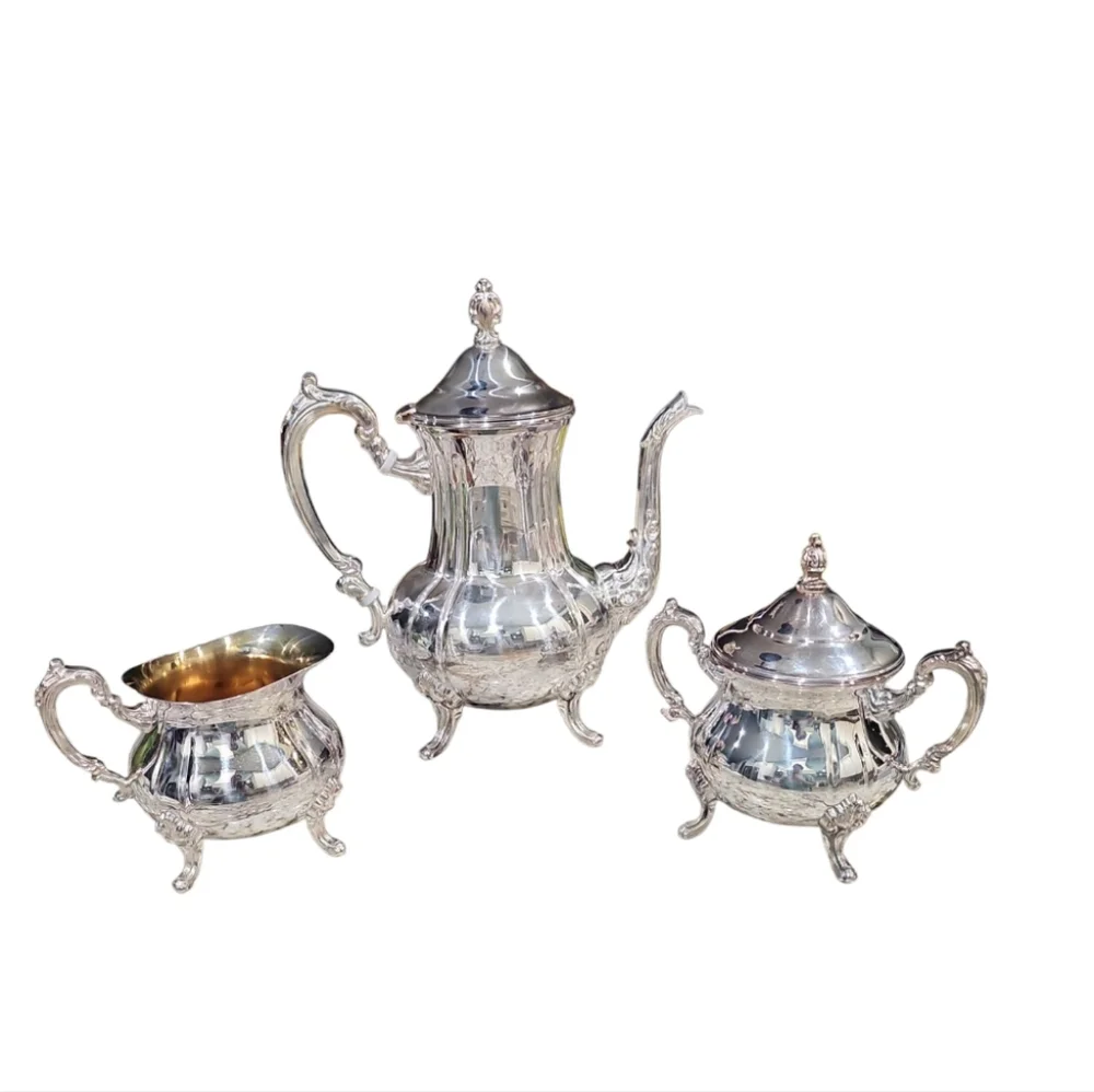 vintage Towle Louis Philippe silver-plated 3 Pc Tea Set NIB
